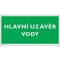 Tabulka – Hlavní uzávěr vody