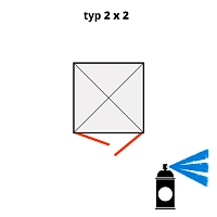 Dodatečný nátěr pro ekosklady 2 × 2  - modrá (RAL 5015)
