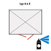 Dodatečný nátěr pro ekosklady 4 × 3  - modrá (RAL 5015)