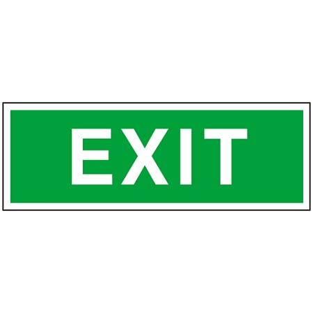 Tabulka – EXIT, samolepicí fólie Everglow, 30 × 10,5 cm