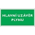 Tabulka – Hlavní uzávěr plynu